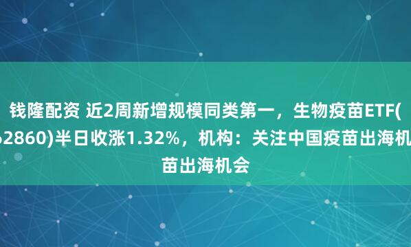 钱隆配资 近2周新增规模同类第一，生物疫苗ETF(562860)半日收涨1.32%，机构：关注中国疫苗出海机会